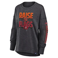 Women's Fanatics Heather Pewter Tampa Bay Buccaneers Hometown Legacy Long Sleeve T-Shirt