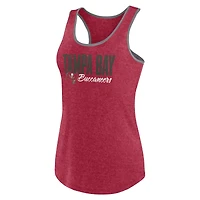 Women's Fanatics Heather Red Tampa Bay Buccaneers Plus Fuel Tank Top
