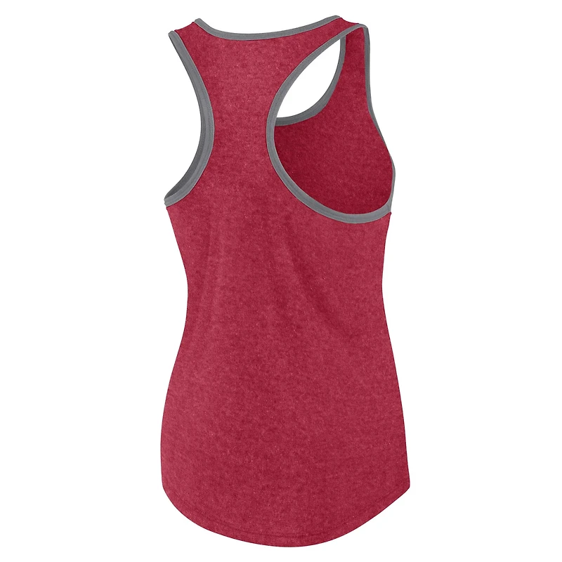 Women's Fanatics Heather Red Tampa Bay Buccaneers Plus Fuel Tank Top
