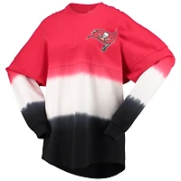 Women's Fanatics Red/Black Tampa Bay Buccaneers Ombre Long Sleeve T-Shirt