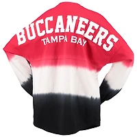 Women's Fanatics Red/Black Tampa Bay Buccaneers Ombre Long Sleeve T-Shirt