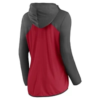 Sweat à capuche entièrement zippé Fanatics pour femmes, rouge/étain, Tampa Bay Buccaneers Forever Fan