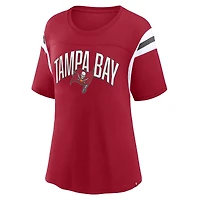 Women's Fanatics Red Tampa Bay Buccaneers Earned Stripes T-Shirt