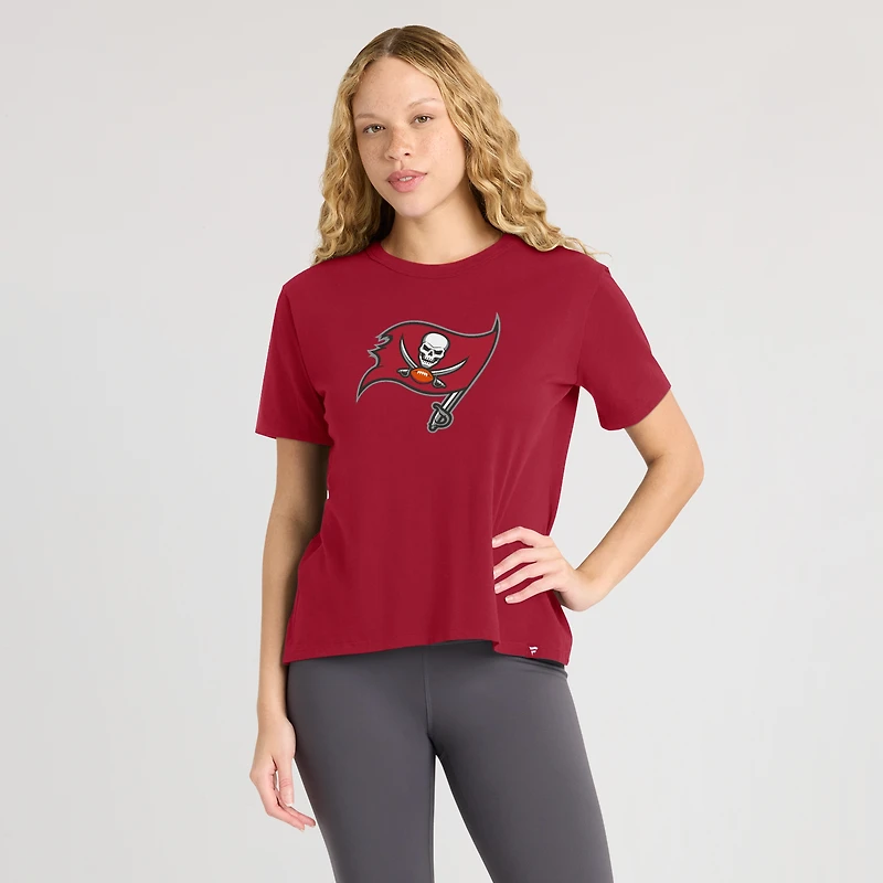 T-shirt essentiel Tampa Bay Buccaneers rouge pour femmes de Fanatics
