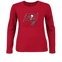 Women's Fanatics Red Tampa Bay Buccaneers Plus Primary Logo Long Sleeve T-Shirt