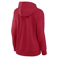 Women's Fanatics Red Tampa Bay Buccaneers Team Logo Victory Script Pullover Hoodie