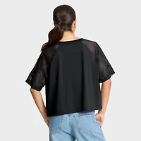 Women's Fanatics Tampa Bay Buccaneers Oversized Raglan V-Neck Blackout Fashion Jersey