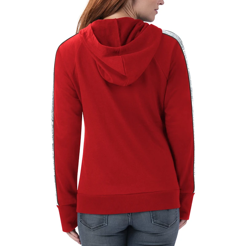 Women's G-III 4Her by Carl Banks Red Tampa Bay Buccaneers Game Changer - Full-Zip Hoodie