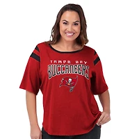 T-shirt de secondeur rouge Tampa Bay Buccaneers G-III 4Her by Carl Banks pour femme
