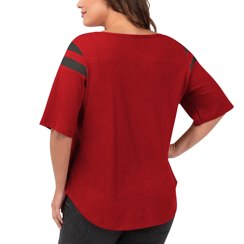 T-shirt de secondeur rouge Tampa Bay Buccaneers G-III 4Her by Carl Banks pour femme