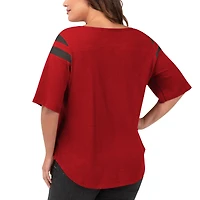 T-shirt de secondeur rouge Tampa Bay Buccaneers G-III 4Her by Carl Banks pour femme