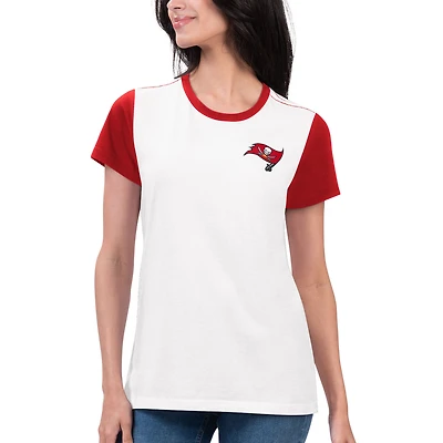 T-shirt pour femme G-III 4Her by Carl Banks Blanc/Rouge Tampa Bay Buccaneers Fashion Illustration