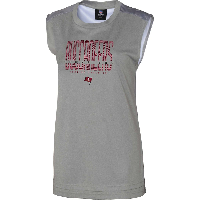 Débardeur sans sueur Tampa Bay Buccaneers gris pour femme