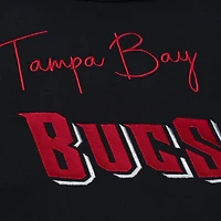 Women's Mitchell & Ness Black Tampa Bay Buccaneers EST. 1976 Mechanic Cropped Full-Zip Jacket