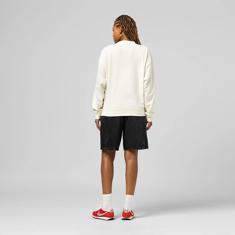 Sweat-shirt Mitchell & Ness crème Tampa Bay Buccaneers pour femme avec motif arches ton sur