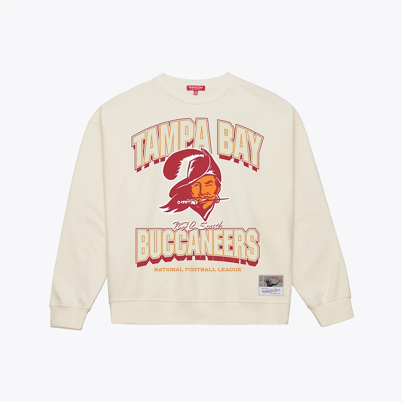 Women's Mitchell & Ness Cream Tampa Bay Buccaneers Tonal Arch Sweatshirt