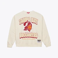 Women's  Mitchell & Ness Cream Tampa Bay Buccaneers Tonal Arch Sweatshirt