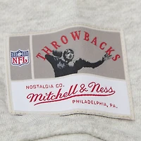 Sweat-shirt court à col en V gris Mitchell & Ness pour femme, Tampa Bay Buccaneers