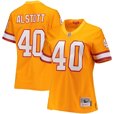 Maillot réplique Legacy Mitchell & Ness Mike Alstott orange des Buccaneers de Tampa Bay pour femmes