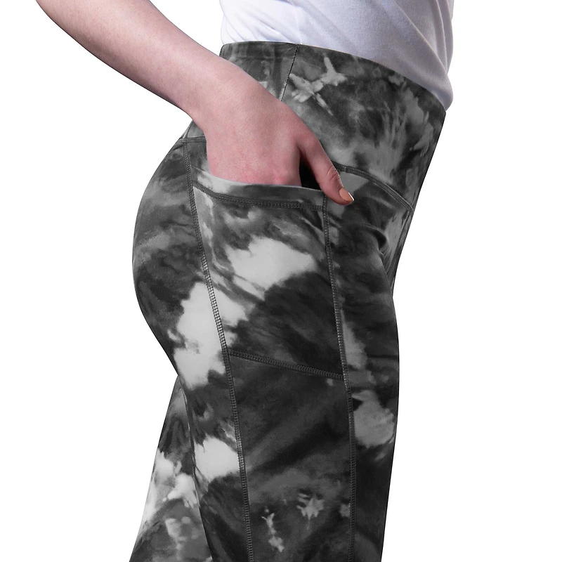 Women's MSX by Michael Strahan Black Tampa Bay Buccaneers Aubrey Tie-Dye Leggings