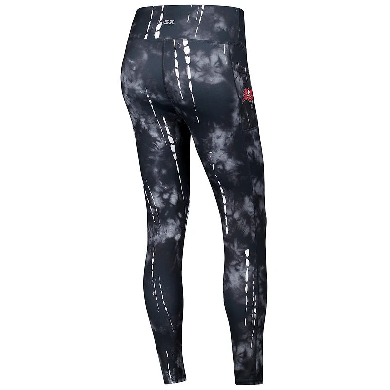 Legging teint par nœuds Serena MSX by Michael Strahan pour femmes, noir, Tampa Bay Buccaneers