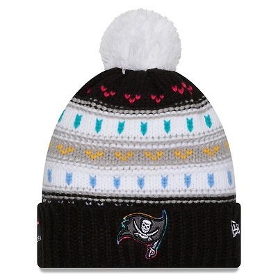 Bonnet à revers et pompon NFL Crucial Catch 2025 des Buccaneers de Tampa Bay de New Era pour femme