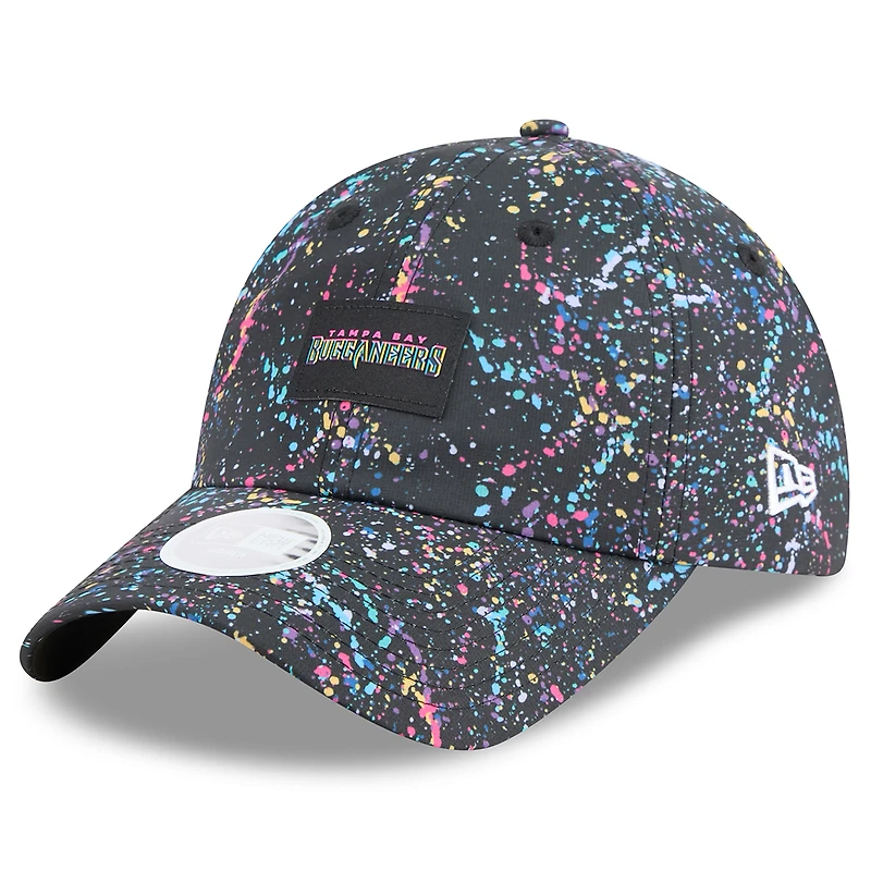 Casquette ajustable noire New Era Tampa Bay Buccaneers 2025 NFL Crucial Catch Pony Tail pour femme