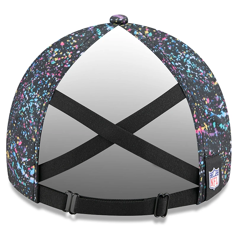 Casquette ajustable noire New Era Tampa Bay Buccaneers 2025 NFL Crucial Catch Pony Tail pour femme