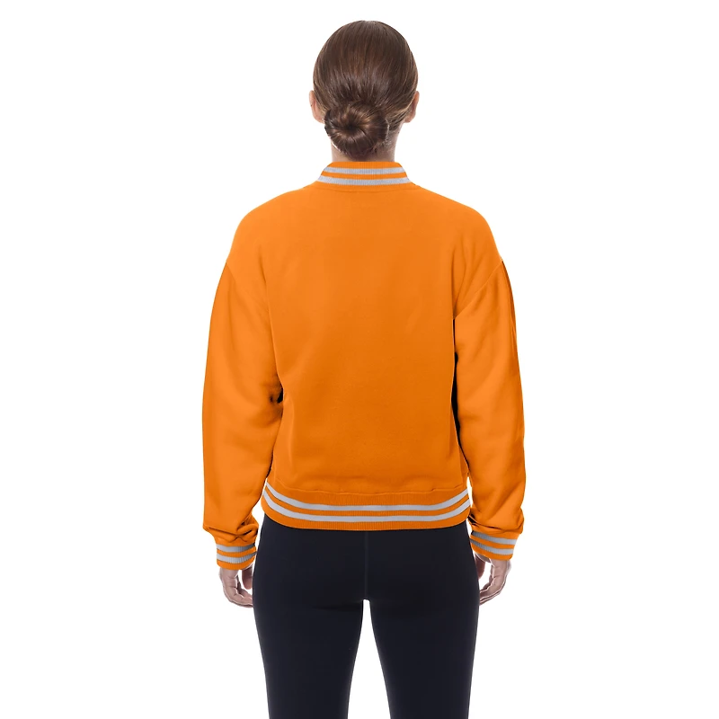 Veste polaire rétro orange New Era Tampa Bay Buccaneers pour femme