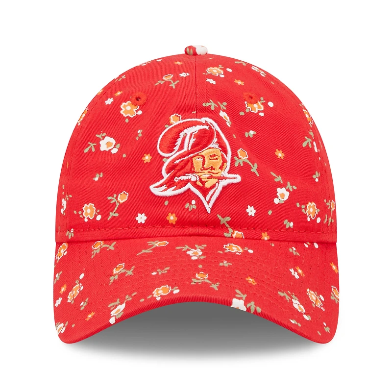Women's New Era Red Tampa Bay Buccaneers  Floral 9TWENTY Adjustable Hat