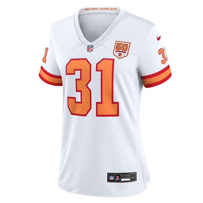 Maillot Nike Antoine Winfield Jr. blanc '76 pour femme, 50e match de la saison des Buccaneers Tampa Bay