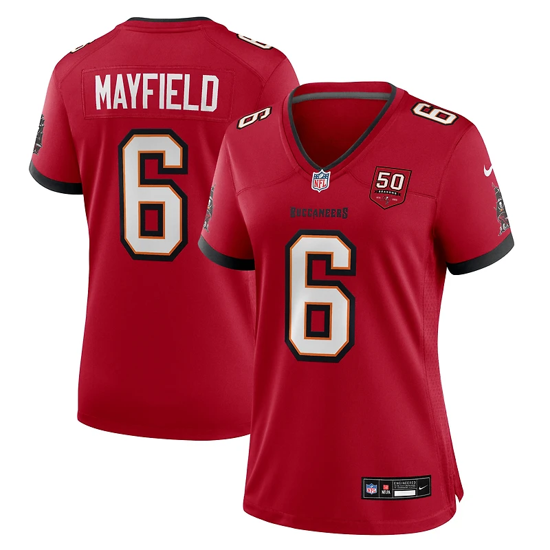 Women's Nike Baker Mayfield Red Tampa Bay Buccaneers 50th Season Team Game Jersey