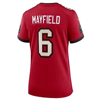 Maillot Nike Baker Mayfield rouge pour femme, équipe des Tampa Bay Buccaneers, 50e saison