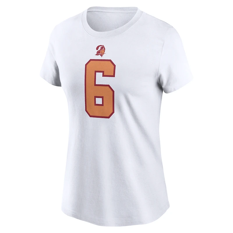 Women's Nike Baker Mayfield White Tampa Bay Buccaneers Name & Number T-Shirt