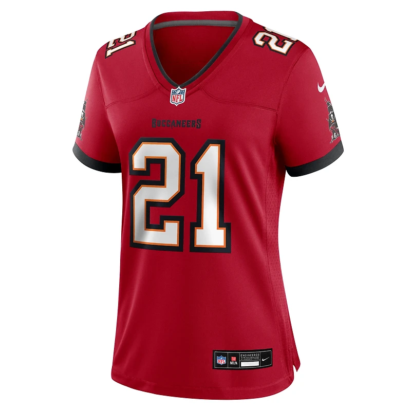 Maillot Nike Benjamin Morrison rouge des Buccaneers de Tampa Bay pour femme