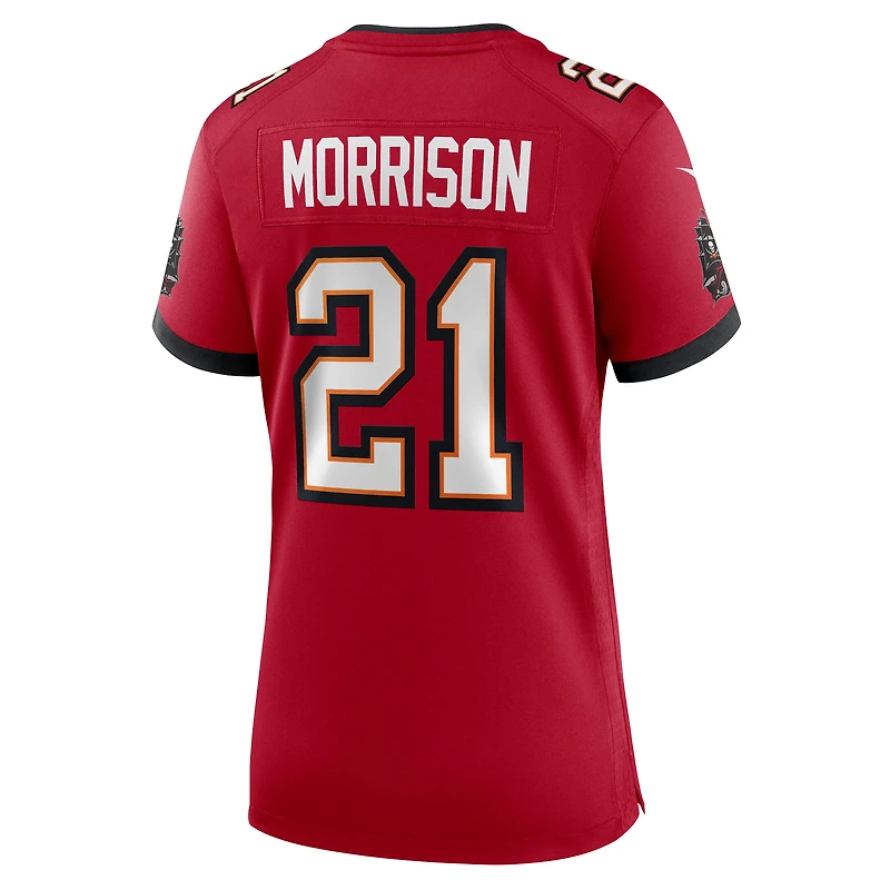 Maillot Nike Benjamin Morrison rouge des Buccaneers de Tampa Bay pour femme