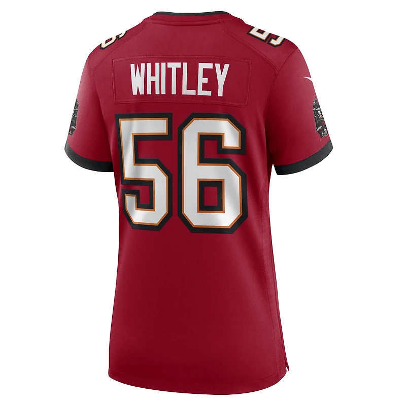 Maillot de match Nike Benton Whitley rouge des Buccaneers Tampa Bay pour femmes
