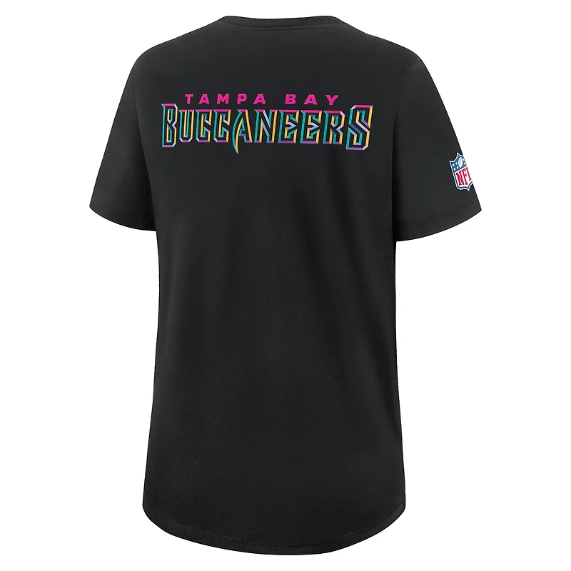 T-shirt Nike noir Tampa Bay Buccaneers 2025 NFL Crucial Catch Tri-Blend Dri-FIT pour femme