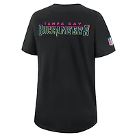 T-shirt Nike noir Tampa Bay Buccaneers 2025 NFL Crucial Catch Tri-Blend Dri-FIT pour femme
