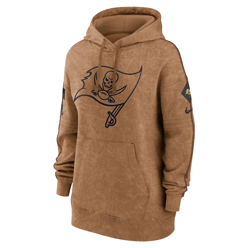 Sweat à capuche Nike marron Tampa Bay Buccaneers 2023 Salute To Service pour femme