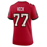 Women's Nike Charlie Heck  Red Tampa Bay Buccaneers Team Game Jersey