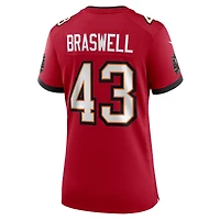 Maillot Nike Chris Braswell rouge des Tampa Bay Buccaneers pour femme