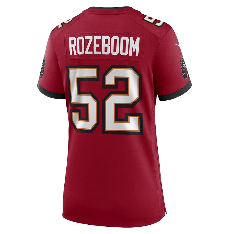 Maillot de match Nike Christian Rozeboom rouge des Buccaneers Tampa Bay pour femmes