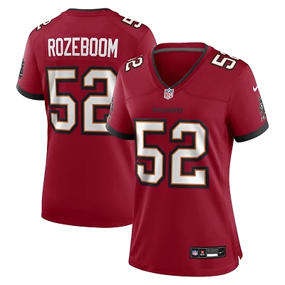 Maillot de match Nike Christian Rozeboom rouge des Buccaneers Tampa Bay pour femmes