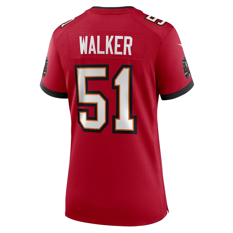 Maillot Nike David Walker rouge pour femme des Tampa Bay Buccaneers