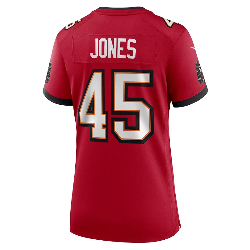 Maillot Nike Deion Jones rouge des Buccaneers de Tampa Bay pour femme