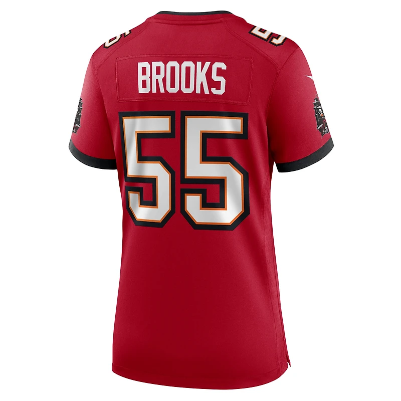 Maillot Nike Derrick Brooks rouge pour femme, 50e anniversaire des Tampa Bay Buccaneers