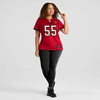 Maillot Nike Derrick Brooks rouge pour femme, 50e anniversaire des Tampa Bay Buccaneers