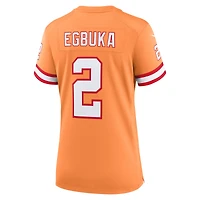 Maillot Nike Emeka Egbuka Creamsicle pour femme, équipe alternative 2 des Buccaneers de Tampa Bay, 50e saison
