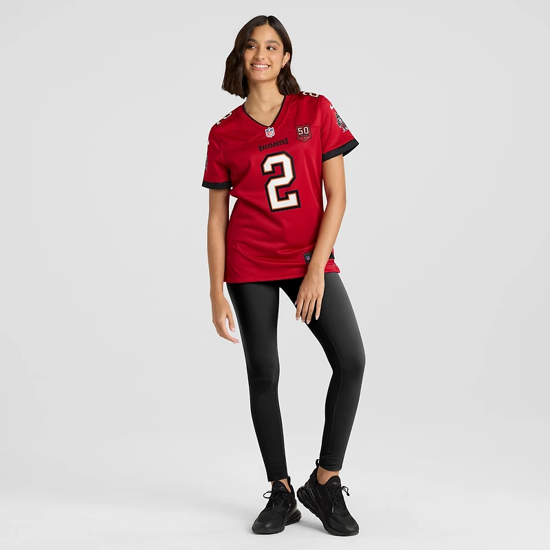 Maillot de match la 50e saison l'équipe des Buccaneers Tampa Bay Nike Emeka Egbuka rouge pour femme